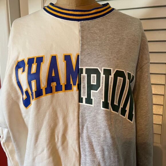 CHAMPION | vintage two tone crewneck sweatshirt L - Picture 7 of 12